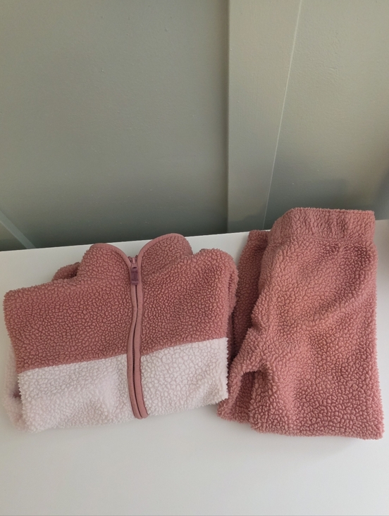 OshKosh B'gosh Other - OshKosh B'gosh Pink 4t Sherpa Kids Matching Set Outfit Sweatshirt Pants